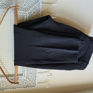 GAP Skinny Ankle Polka dot black pants sz 16